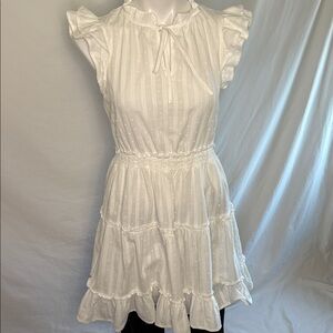 Altered State White Ruffle Tiered Dress